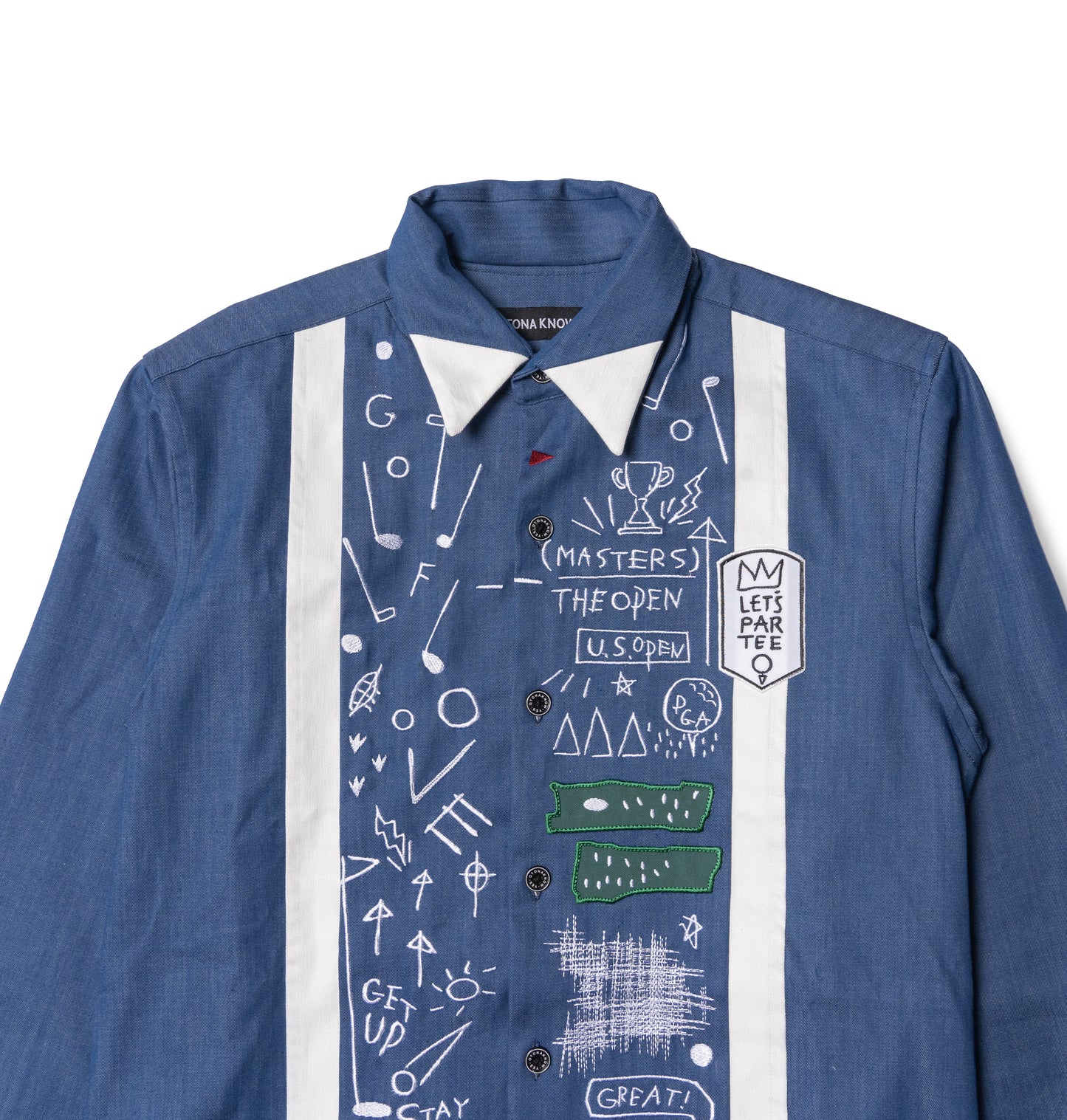 Embroidery Design Shirt BLUE